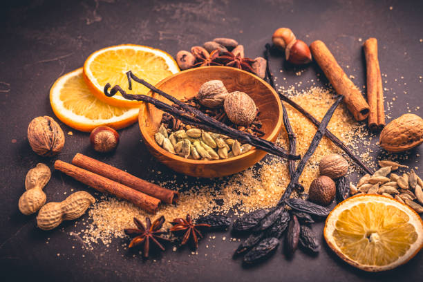 istock Christmas spices and baking ingredients, assorted condiments for baking, mulled wine and cooking 1828966857
