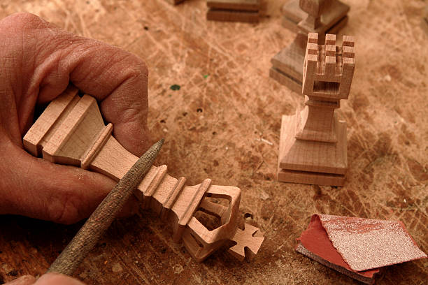 Exquisite bespoke chess pieces made by master craftsman