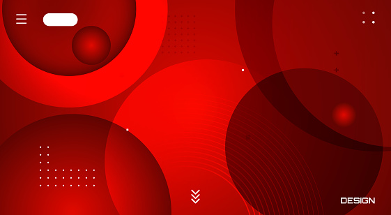 Modern red circle abstract background for landing page website template design