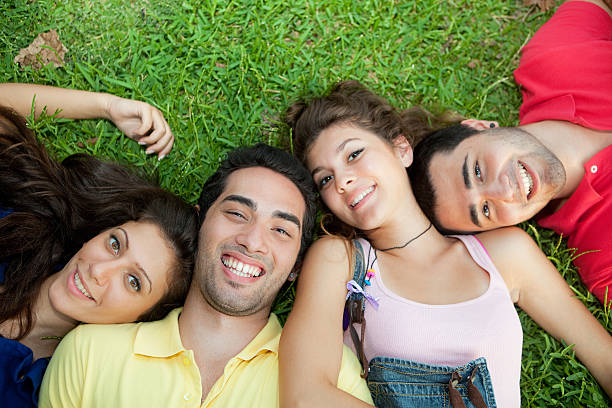 istock Cheerful group of friends 182897720