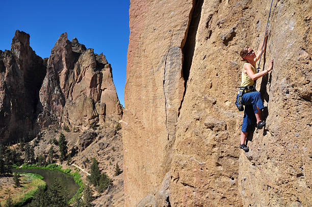 Rock Climbing Oregon stock photo