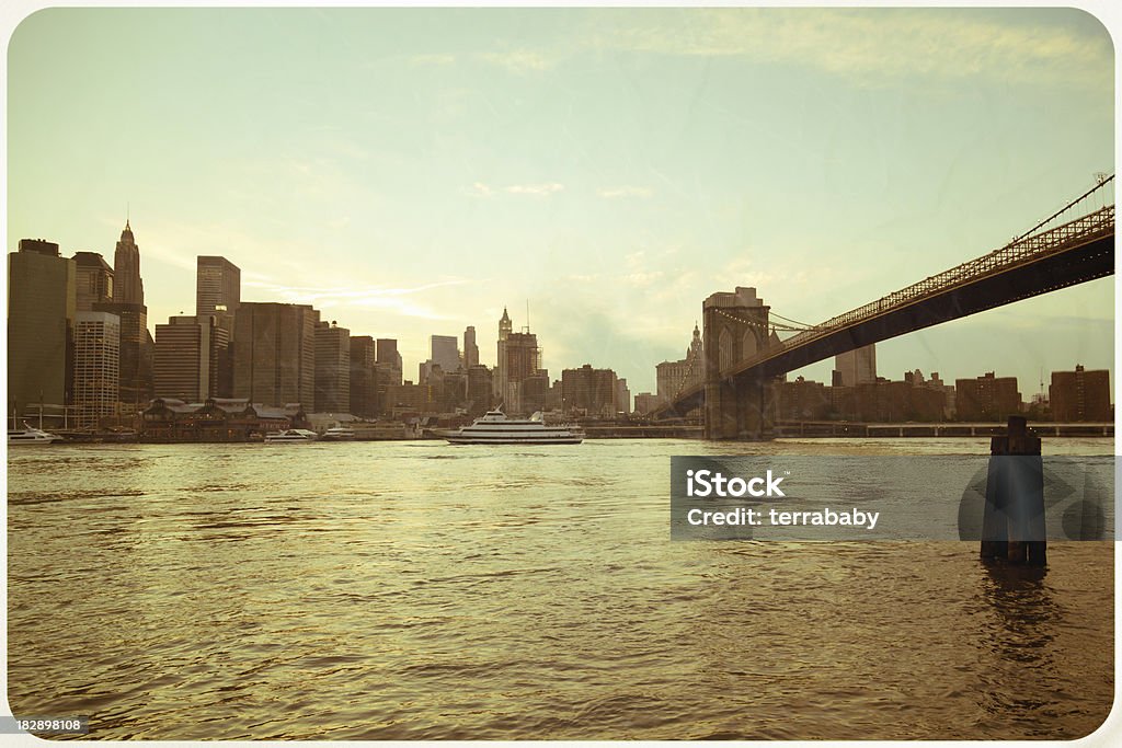 Viele Grüße vom, New York, Vintage Retro Postkarte - Lizenzfrei New York City Stock-Foto
