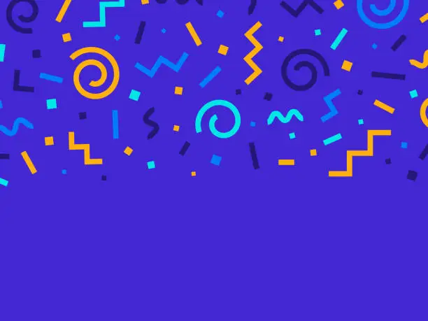 Vector illustration of Celebration Confetti Retro Party Background