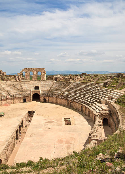 Tunisia: Old Roman Colosseum at CarthageMore photos of Tunisia and its heritage are in