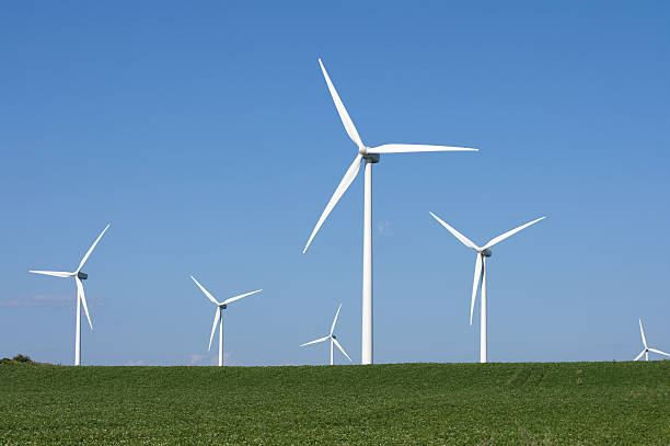 Wind Turbines on PEI stock photo