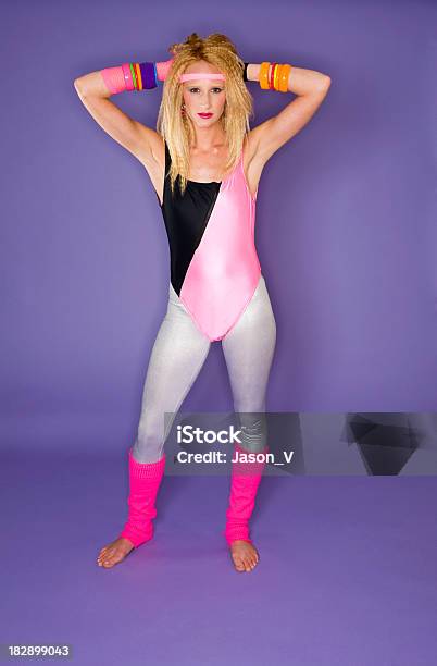 1980s Fitness Instructor Stock Photo - Download Image Now - 1980