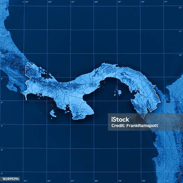 Panama Mapy Topograficznej - zdjęcia stockowe i więcej obrazów Mapa - Mapa, Panama - Ameryka Środkowa, Ameryka Środkowa