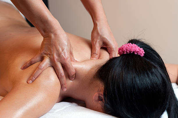 Thai massage stock photo