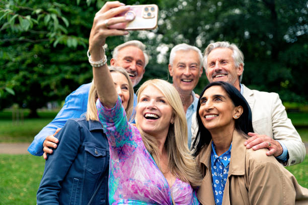 istock Senior group old buddies reunion in London 1828996200
