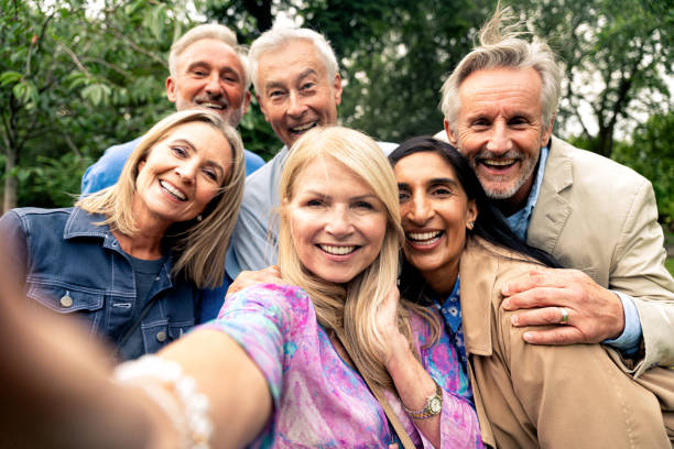 istock Senior group old buddies reunion in London 1828999399