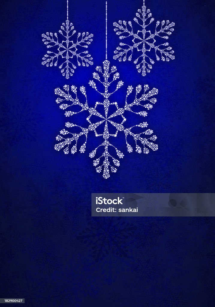 Fundo de Natal azul - Royalty-free A nevar Foto de stock