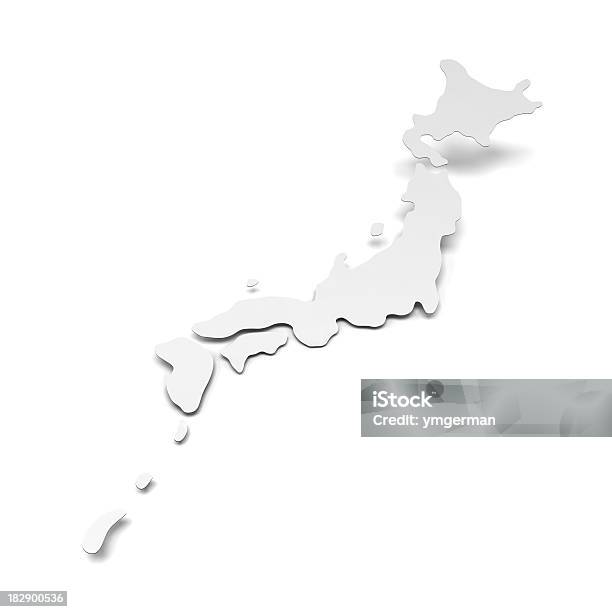 3 D 일본 모양 선형성이 하일랜드 클리핑 경로가 포함 일본에 대한 스톡 사진 및 기타 이미지 - 일본, 접시, 지도