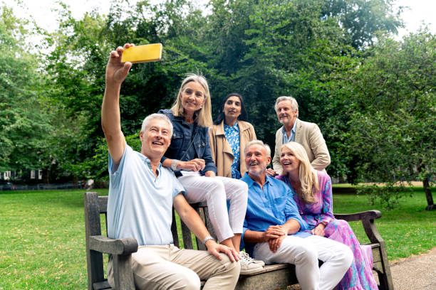 istock Senior group old buddies reunion in London 1829006318