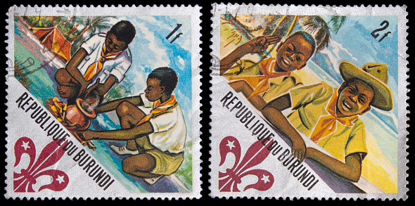 Stamps with the image of children