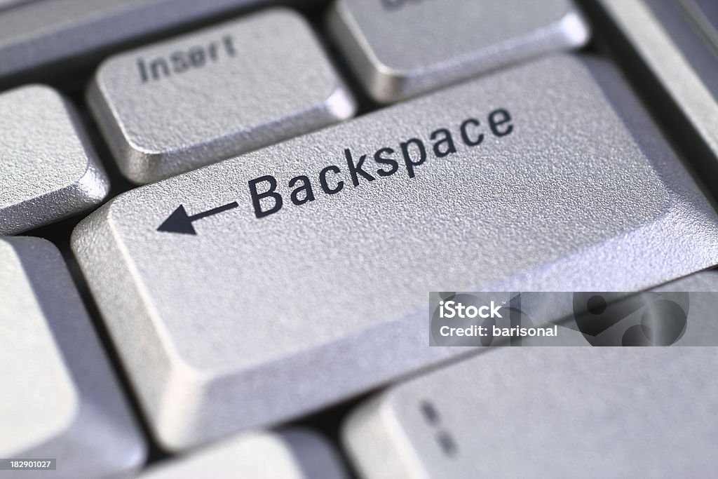 Клавиша Backspace» - Стоковые фото Ошибка - проблемы роялти-фри