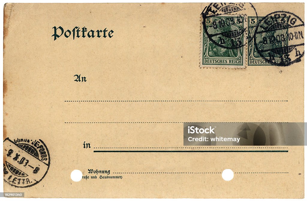 Carte postale de Leipzig 1903 - Photo de 1903 libre de droits