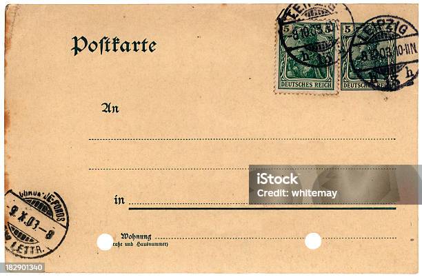 Photo libre de droit de Carte Postale De Leipzig 1903 banque d'images et plus d'images libres de droit de 1903 - 1903, Allemagne, Antiquités