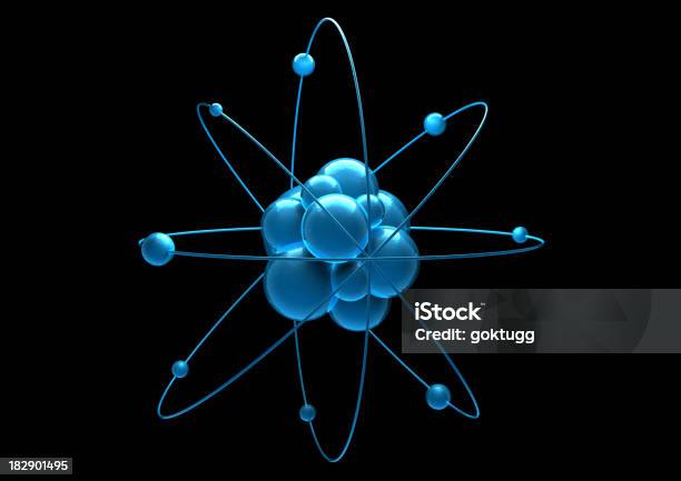 Atom 0명에 대한 스톡 사진 및 기타 이미지 - 0명, 3차원 형태, 검정색 배경