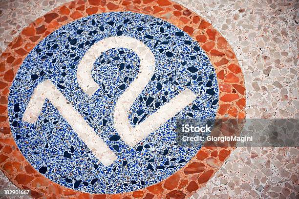 Number 12 On Exterior Mosaic Floor Stock Photo - Download Image Now - Architectural Feature, Ceramics, Circle