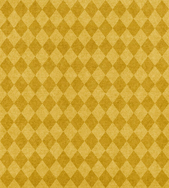 gold diamond pattern paper stock photo
