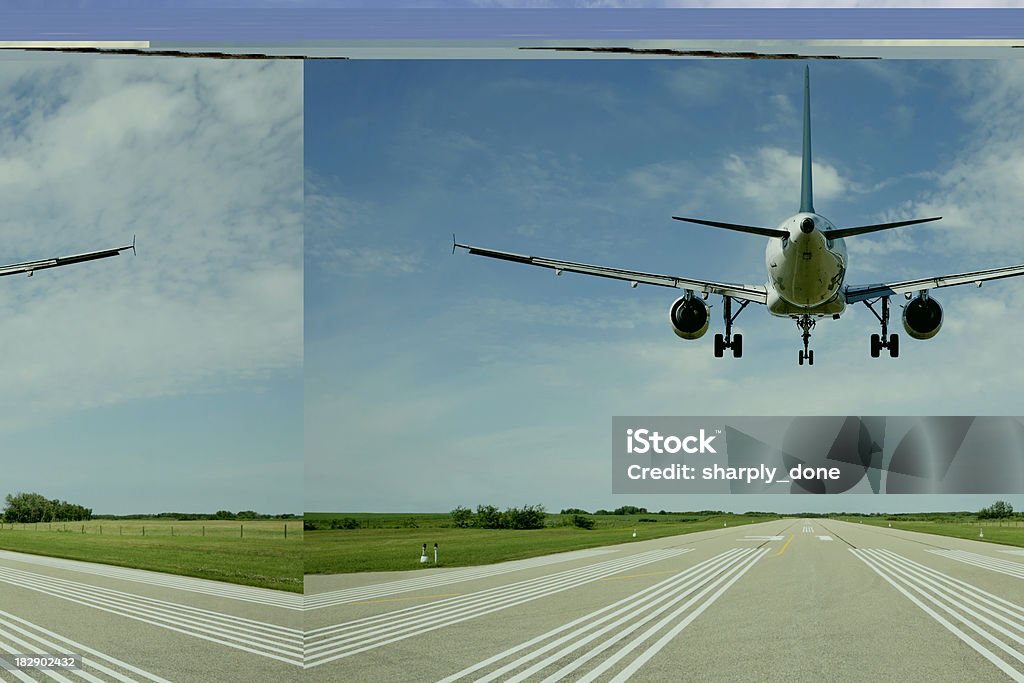 XXL Реактивный самолет на runway - Стоковые фото Пассажирский самолёт роялти-фри