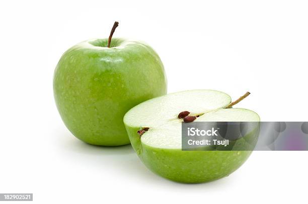 Green Apple Stock Photo - Download Image Now - Apple - Fruit, Green Color, White Background