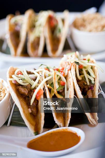 Korean Beef Tacos Stock Photo - Download Image Now - Korean Culture, Taco, Beef