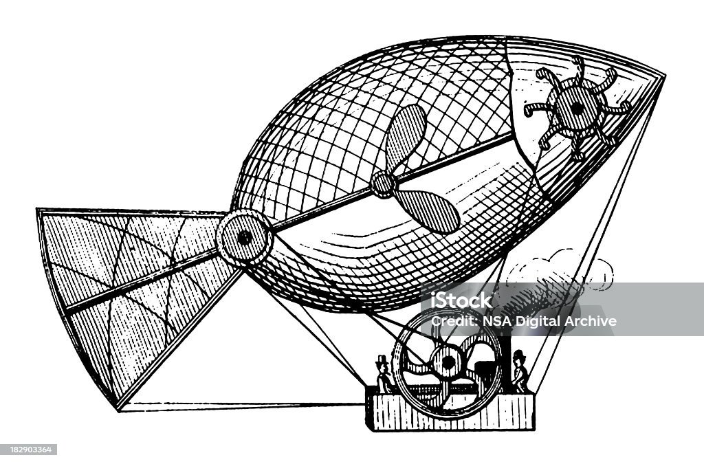 Early-Maschine/Antik wissenschaftliche Illustrationen - Lizenzfrei Innovation Stock-Illustration
