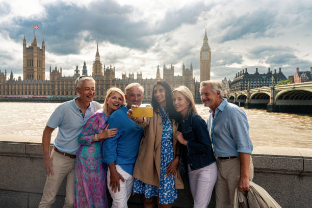 istock Senior group old buddies reunion in London 1829034411