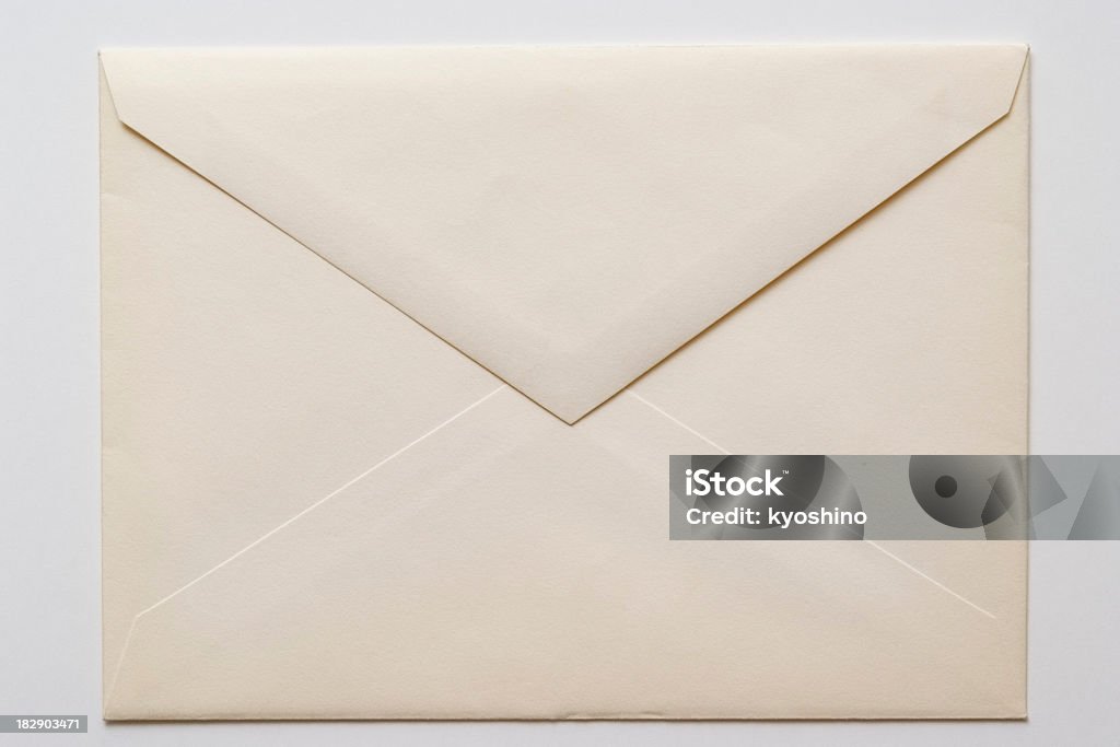 絶縁��ショットを白背景で古い封筒 - 封筒のロイヤリティフリーストックフォト