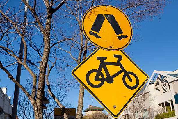 istock Walking and Cycling Road Signs 182903600