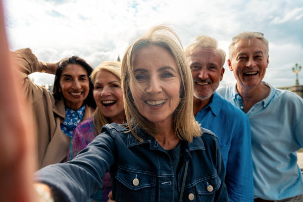 istock Senior group old buddies reunion in London 1829036502