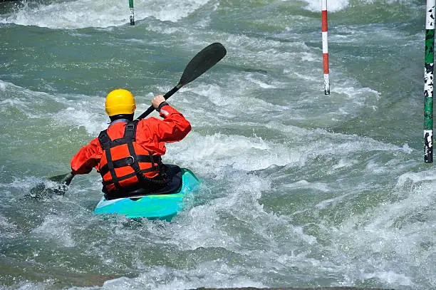 Photo of kayak in action