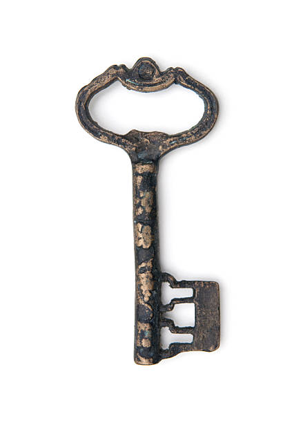 Vintage key stock photo