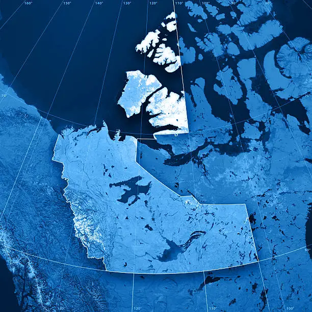 Photo of Northwest Territories Topographic Map