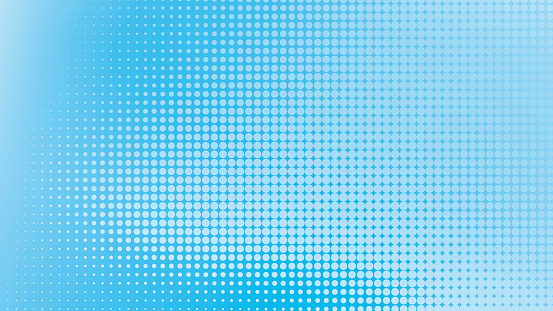Blue halftone background. Retro pop art illustration