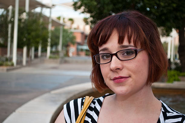 Girl on Campus stock photo