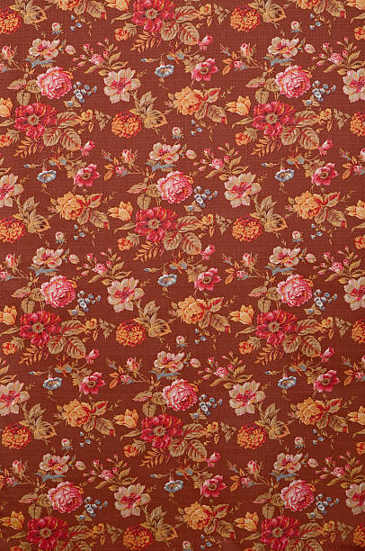 istock Harmony Blooms Wide Antique Floral Fabric 182905254