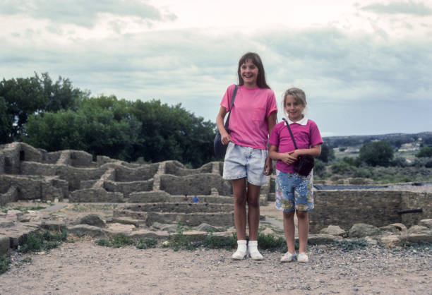 istock Aztec Ruins NM - Two Girl Visitors  - 1990 1829056690