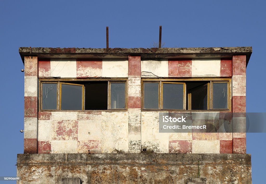 Abandoned air traffic control tower "Abandoned air traffic control tower of Amedeo Duca D'Aosta Aeroporto di Gorizia, Italy." Abandoned Stock Photo