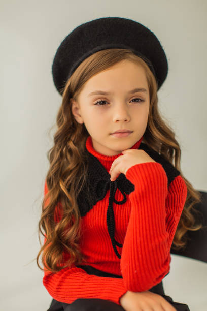 istock Blonde girl in studio on white background. Retro style. 1829070350