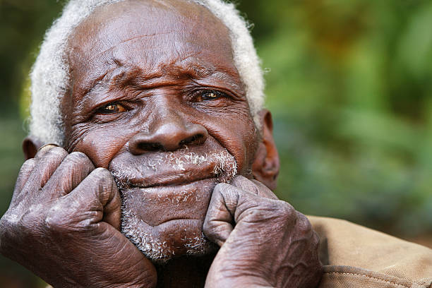 istock Grey old African man South Africa 182907114