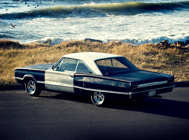 istock Retro Car by the Shore 182907552