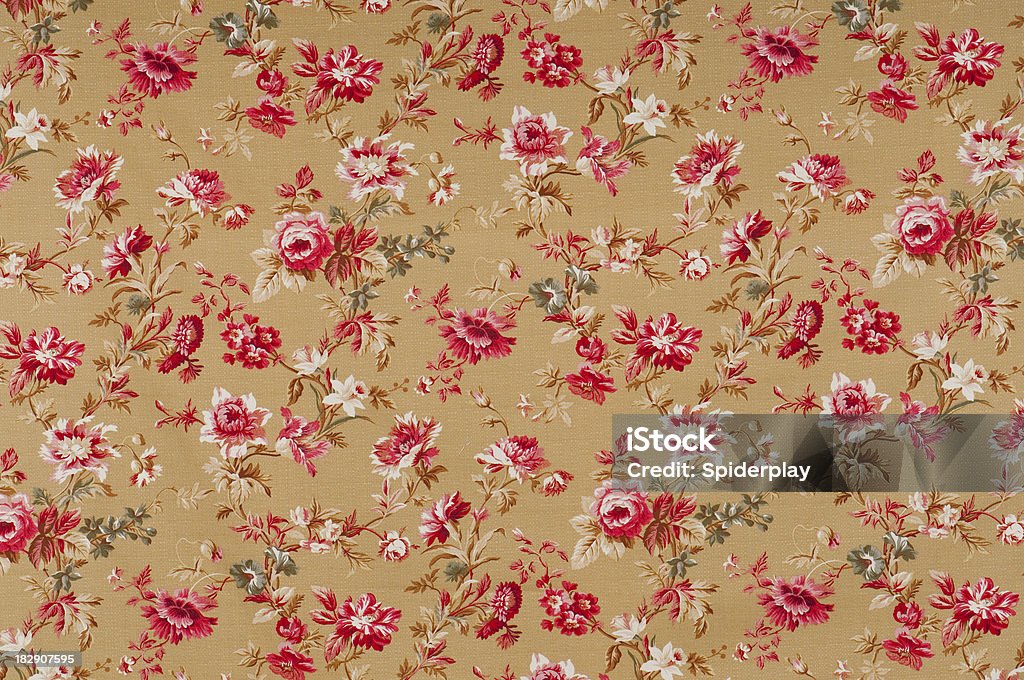 Enchanted Garden Medium Antique Floral Fabric Antique beige floral fabric with a variety of flowers.Take a look at my LIGHTBOX of other related images. Toile Stock Photo