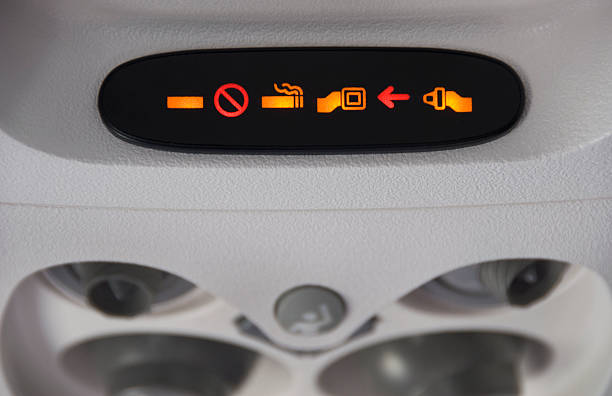 Typical indicator on an airplane, with weird face figure in lower half of frame.