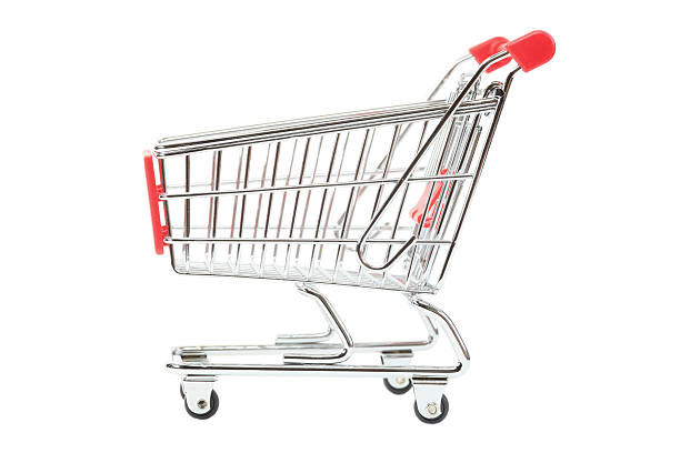 istock shopping cart isolated on white in side view 182907715