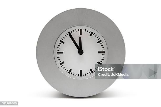 Gray Clock Stock Photo - Download Image Now - Wasting Time, 12 O'Clock, Accuracy