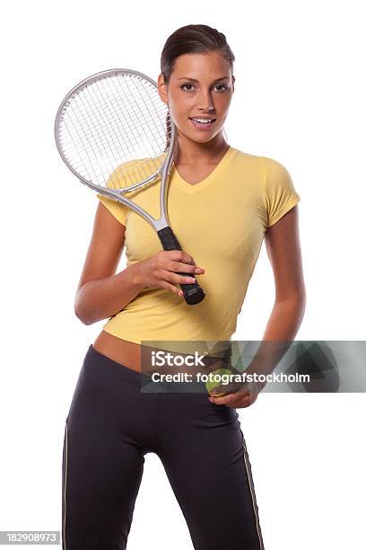 Tennisporträt Stockfoto und mehr Bilder von 20-24 Jahre - 20-24 Jahre, Aktivitäten und Sport, Attraktive Frau