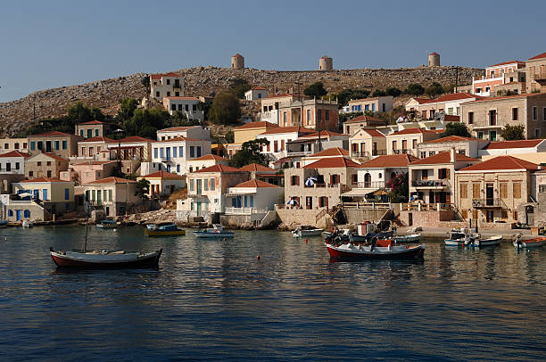 할키 (chalki) 섬, 그리스 - halki 뉴스 사진 이미지