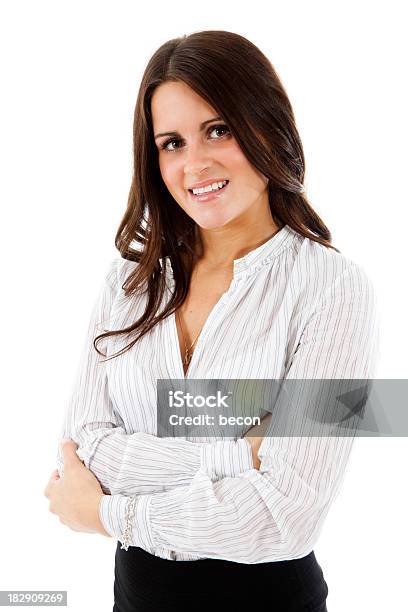 Confiante Mulher De Negócios - Fotografias de stock e mais imagens de Adulto - Adulto, Beleza, Branco